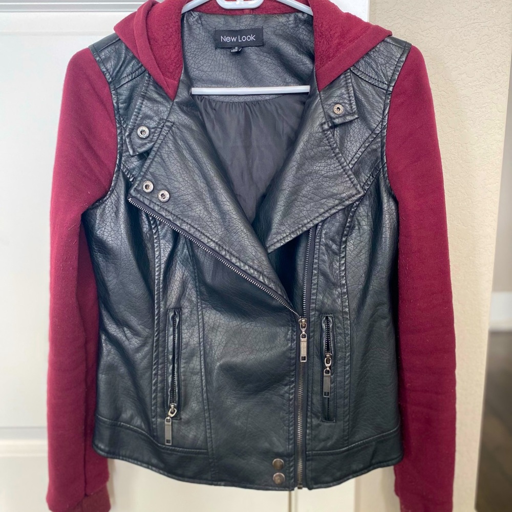 Moto Sweatshirt Hooded Jacket